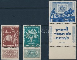 ** 1951 Zsidó Nemzeti Alap Mi 59-61 Tabos Sor / Set With Tab - Andere & Zonder Classificatie