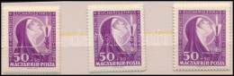 ** 1938 3 Db Eucharisztikus Sor Blokkból Kiszedve (10.500) - Andere & Zonder Classificatie