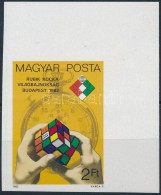 ** 1982 Rubik-kocka VB Vágott ívsarki Bélyeg - Andere & Zonder Classificatie