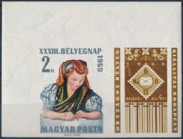 ** 1960 Bélyegnap (33.) Vágott Szelvényes ívsarki Bélyeg (4.000) - Other & Unclassified