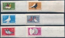 ** 1957 Magyar Galambfajták ívszéli Vágott Sor (10.000) / Mi 1505-1510 Imperforate... - Andere & Zonder Classificatie