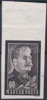** 1953 Sztálin-gyász ívszéli Vágott Bélyeg (6.000) - Sonstige & Ohne Zuordnung