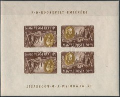 ** 1947 F. D. Roosevelt Fordított Képállású 20f Vágott Kisív - Other & Unclassified