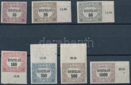** 1921/1924 Hivatalos Vágott Sorból 7 Klf érték - Sonstige & Ohne Zuordnung