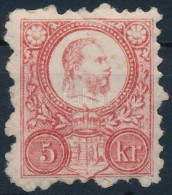 * 1871 Réznyomat 5kr (25.000) (betapadás / Gum Disturbance) - Sonstige & Ohne Zuordnung