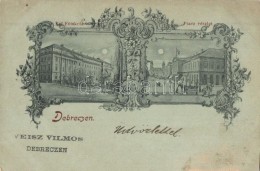 T2 1899 Debrecen, Református FÅ‘iskola, Piac. Este Art Nouveau - Non Classés