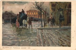 T3 Budapest V. Ferenc József Tér, Künstlerpostkarte No. 1780 Von Ottmar Zieher, Litho S: Raoul... - Sin Clasificación