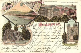 T2/T3 1898 Budapest, Gellérthegy, FÅ‘reáliskola, Margitszigeti Forrás. Kunstanstalt Rosenblatt... - Sin Clasificación