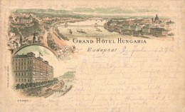 T3 1896 (Vorläufer!) Budapest, Grand Hotel Hungaria, Corso. Czettel és Deutsch, Floral (EB) - Sin Clasificación