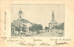 T2/T3 1899 Bicske, Római Katolikus és Református Templom A Téren. Lederer Ig.... - Sin Clasificación