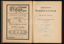 Biographisches Bühnen-Lexikon Der Deutschen Theater. Szerk.: Flüggen, O. G. 1. Köt. München,... - Zonder Classificatie