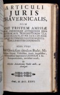 Articuli Diaetales Posonienses Anni M. DCC. XV. Debrecen, 1726, Ny.n.+Articuli Diaetales Anni M.DCC.XXIII. H.n.,... - Sin Clasificación