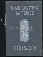 Cca 1930 Edison Train Lighting Batteries. Vonat Akkumulátor, Illusztrált... - Non Classés