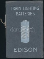 Cca 1930 Edison Train Lighting Batteries. Vonat Akkumulátor, Illusztrált... - Zonder Classificatie