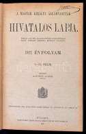 1922 A Magyar Királyi Államvasutak Hivatalos Lapja, Teljes évfolyam 1-75. Szám,... - Unclassified