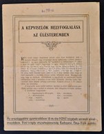 Cca 1910 A KépviselÅ‘k Helyfoglalása Az ülésteremben. Ábrákkal, Teljes... - Non Classés