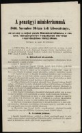 1866 Pénzügyi Minstérium Rendelete Az Arany és Ezüst áruk... - Non Classés