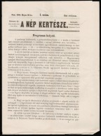 1864 A Nép Kertésze C. újság Induló Száma + ElÅ‘fizetési ív - Non Classés