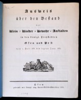 1832 Ausweis über Den Bestand Der Klein-kinder-bewahr-anstalt In Den Königl. Freyständten Ofen Un... - Unclassified