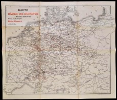Cca 1910 Közép-Európa FürdÅ‘- és Gyógyhely Térképe. Bäder... - Autres & Non Classés