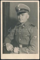 1943 Német SS Tiszt Fotója Képeslapként Megírva. Ragasztónyomokkal /... - Autres & Non Classés