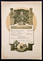 1914 Lövész Kitüntetés Viselésére Jogosító Litografált... - Andere & Zonder Classificatie