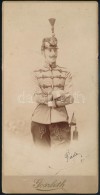 1895 Huszártiszt Aláírt Fotója / Hussar Soldier's Signed Photo. 11x21 Cm - Autres & Non Classés