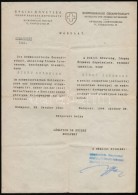 1944 Bp., A Svájci Követség által Zsidó Férfi Számára... - Autres & Non Classés