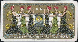 Cca 1910 Brázay Sósborszesz Litografált Címke, Arannyomással. / Art Nouveau... - Advertising