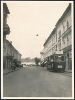 Cca 1940 Nagyszeben Villamossal / Hermannstadt With Tram 9x13 Cm - Autres & Non Classés
