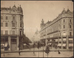 Cca 1900 Budapest, V. A Kossuth Lajos Utca NagyméretÅ± Keményhátú Fotó.... - Otros & Sin Clasificación