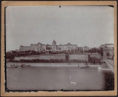 Cca 1900 Budapest, A Budavári Palota és A Dunai Házsor A Lánchíd Mellett.... - Otros & Sin Clasificación