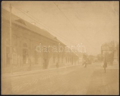 Cca 1900 Budapest I. Attila Körút. Tabáni Házakkal, Villamossal, Háttérben... - Andere & Zonder Classificatie