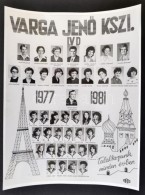 1981 Budapest, 3 KülönbözÅ‘ Iskola Kistablója, 3 Db Vintage Fotó, 30x24 Cm - Autres & Non Classés