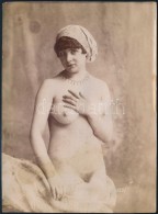 Cca 1910 Akt Fotográfia. Zselatinos Ezüst Nagyítás / Cca 1910 Nude Photo. Gelatin Print.... - Otros & Sin Clasificación