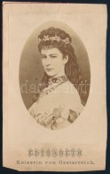 Cca 1885 Wittelsbach Erzsébet Magyar Királyné (Sisi)  Portréja, Papírkép ... - Autres & Non Classés