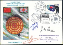 1991 Helen Sharman (1963- ) Brit, Anatolij Arcebarszkij (1956- ) és Szergej Krikaljov (1958- ) Szovjet... - Autres & Non Classés