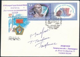 1986 Jurij Gagarin Családtagjainak Aláírásai Emlékborítékon:... - Other & Unclassified
