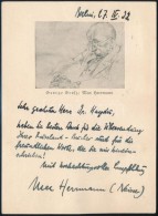 1932 Max Herrmann-Neiße, ( 1886-1941 ) Német író Saját Kézzel írt... - Sin Clasificación