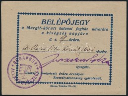 1920 BelépÅ‘jegy Szamuely László (1897-1920), A Vörös Hadsereg Politikai... - Unclassified