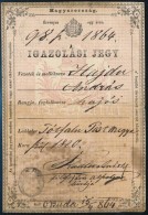 1864 Igazolási Jegy Hajós Legény Részére / ID For Sailor. - Non Classés