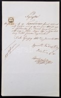 1862 Nyugta ZalaegyerszegrÅ‘l 1858-as Kiadású Réznyomás KözéprészÅ±... - Non Classés