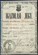 1861 Igazolási Jegy Vas Megyei Címerrel Rohonci Gyapjúgyártó... - Non Classés