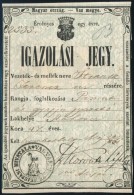 1861 Igazolási Jegy Vas Megyei Címerrel Rohonci Gyapjúgyártó... - Zonder Classificatie