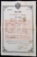 1855 Útlevél FelsÅ‘Å‘ön Kiállítva / Passport Issued In Burgenland - Non Classés