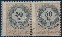 1880/1887 50kr Pár Elfogazva / Pair With Shifted Perforation (elvált Fogak / Aparted Perfs.) - Sin Clasificación