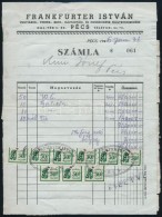 1946 Január Számla 100 Db 30P Illetékbélyeggel / Invoice With Invoice Stamps - Non Classés