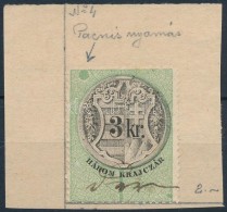 1868 3kr Bal Felül Zöld Folt / Green Colour Spot - Non Classés