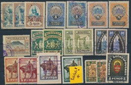 1927 21 Db Budapest Okmánybélyeg Színváltozatokkal / With Colour Varieties - Unclassified