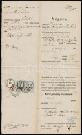 1866 Végzés 1Fl + 36kr +2kr  Fehér + Kékes Papírral - Sin Clasificación